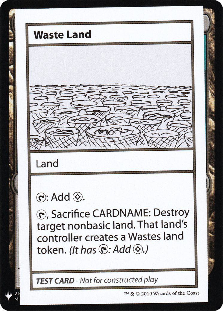 Waste Land (CMB1-) - Mystery Booster Playtest Cards 2019