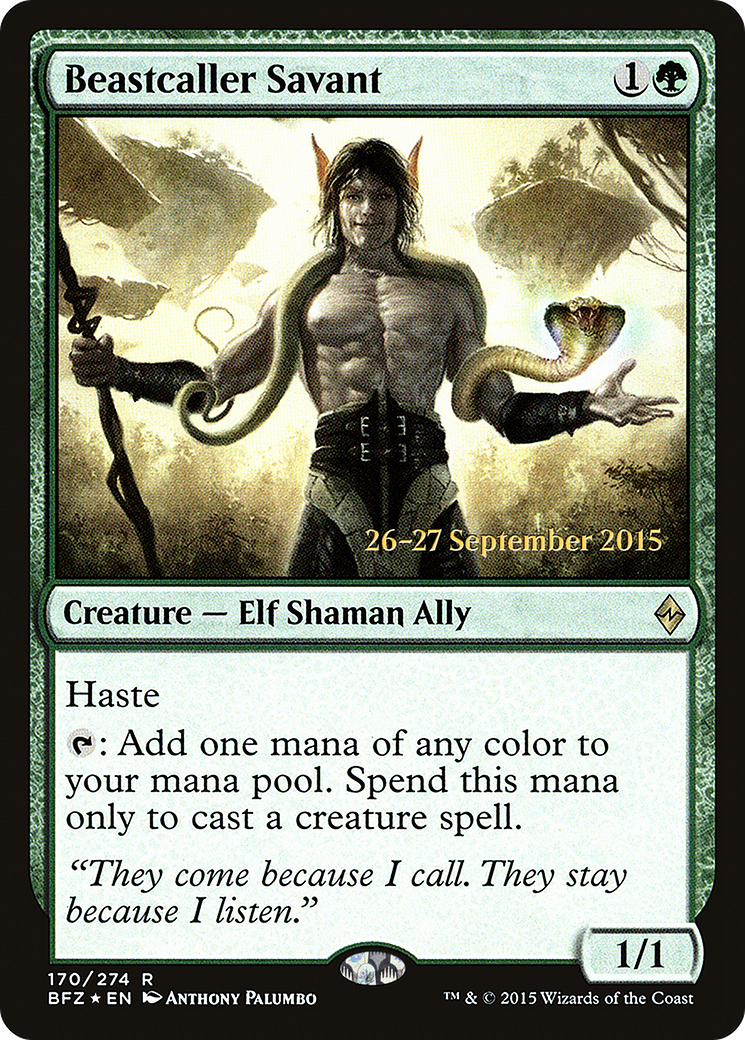 Beastcaller Savant (PRE-170S) - Battle for Zendikar Promos Foil