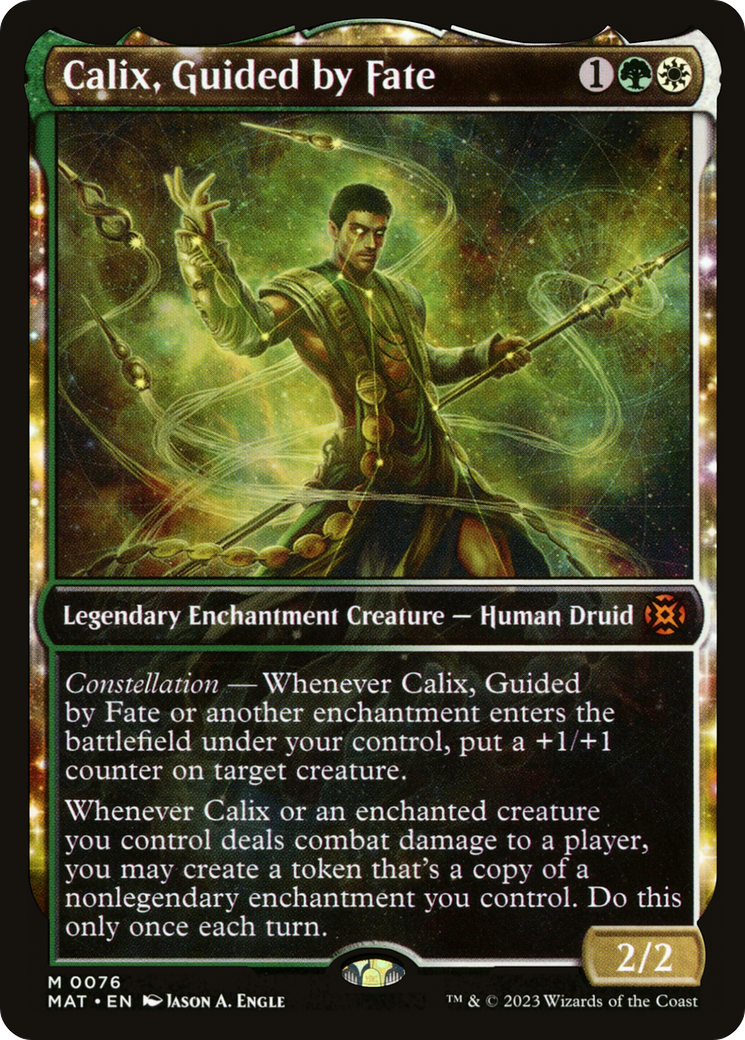 Calix, Guided by Fate (Showcase) (MAT-076) - March of the Machine: The Aftermath: (Showcase, enchantment) Foil