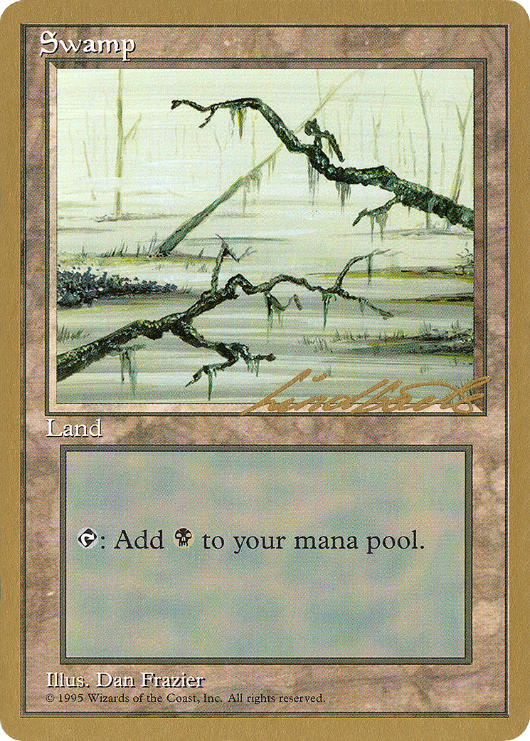 Swamp (B) - 1996 Leon Lindback (4ED) (WCD-) - Pro Tour Collector Set
