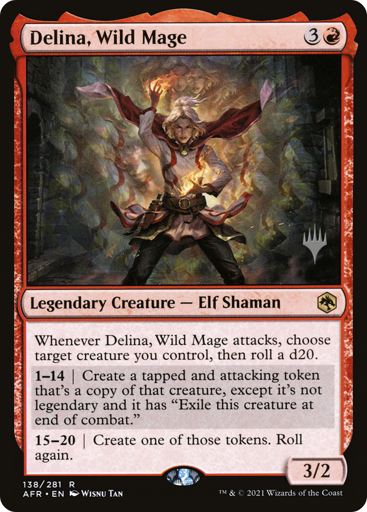 Delina, Wild Mage (PPAFR-138) - Adventures in the Forgotten Realms Promos Foil