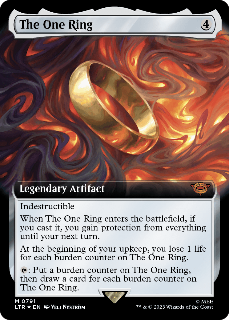The One Ring (Extended Art) (Surge Foil) (LTR-791) - The Lord of the Rings: Tales of Middle-earth: (Extended Art) Foil