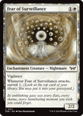 Fear of Surveillance (DSK-011) - Duskmourn: House of Horror: (enchantment) Foil