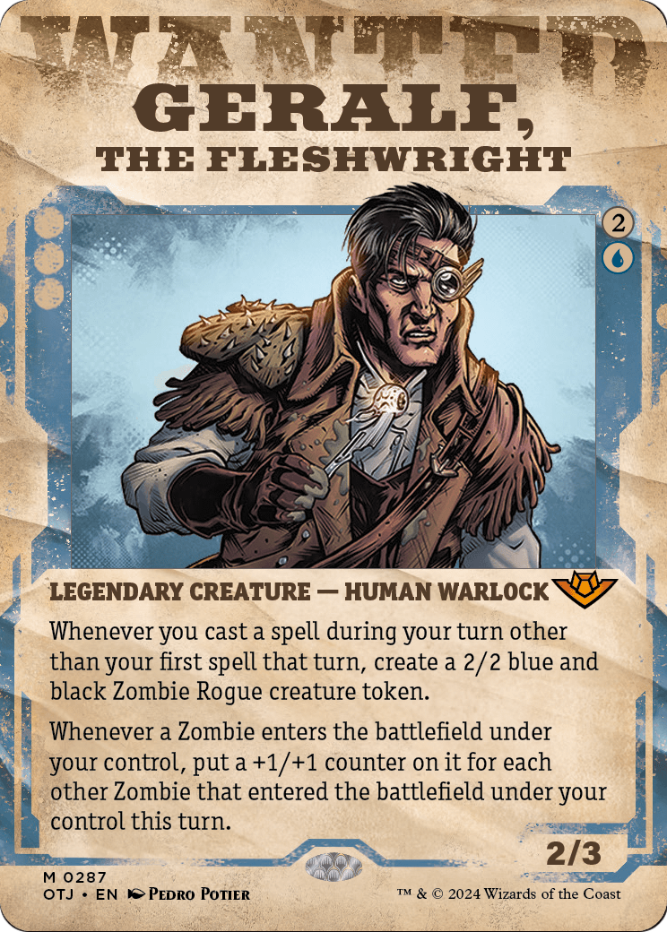 Geralf, the Fleshwright (Showcase) (OTJ-287) - Outlaws of Thunder Junction: (Showcase) (Borderless)