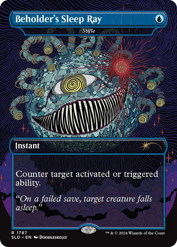 Beholder's Sleep Ray - Stifle (SLD-1787) - Secret Lair Drop / Beholder's Sleep Ray (Borderless)
