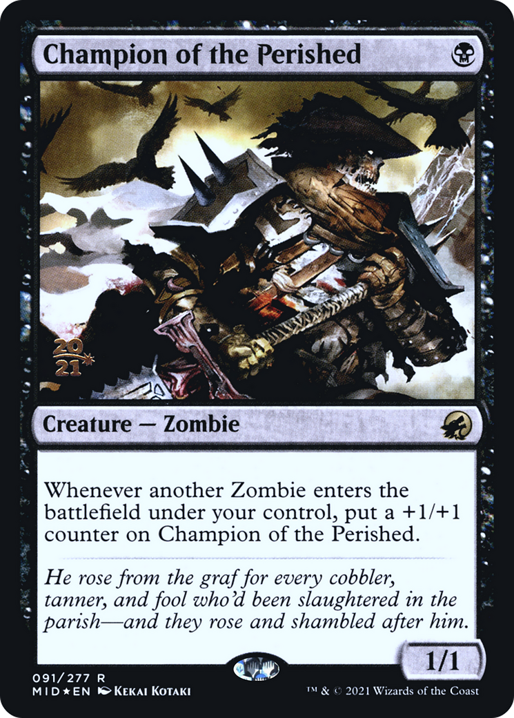 Champion of the Perished (PRE-091) - Innistrad: Midnight Hunt Promos Foil