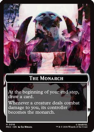 The Monarch (0016) // Vibranium (0031) Double-Sided Token (Surge Foil) (MSC-16 // 31) - Commander: Marvel Super Heroes Foil