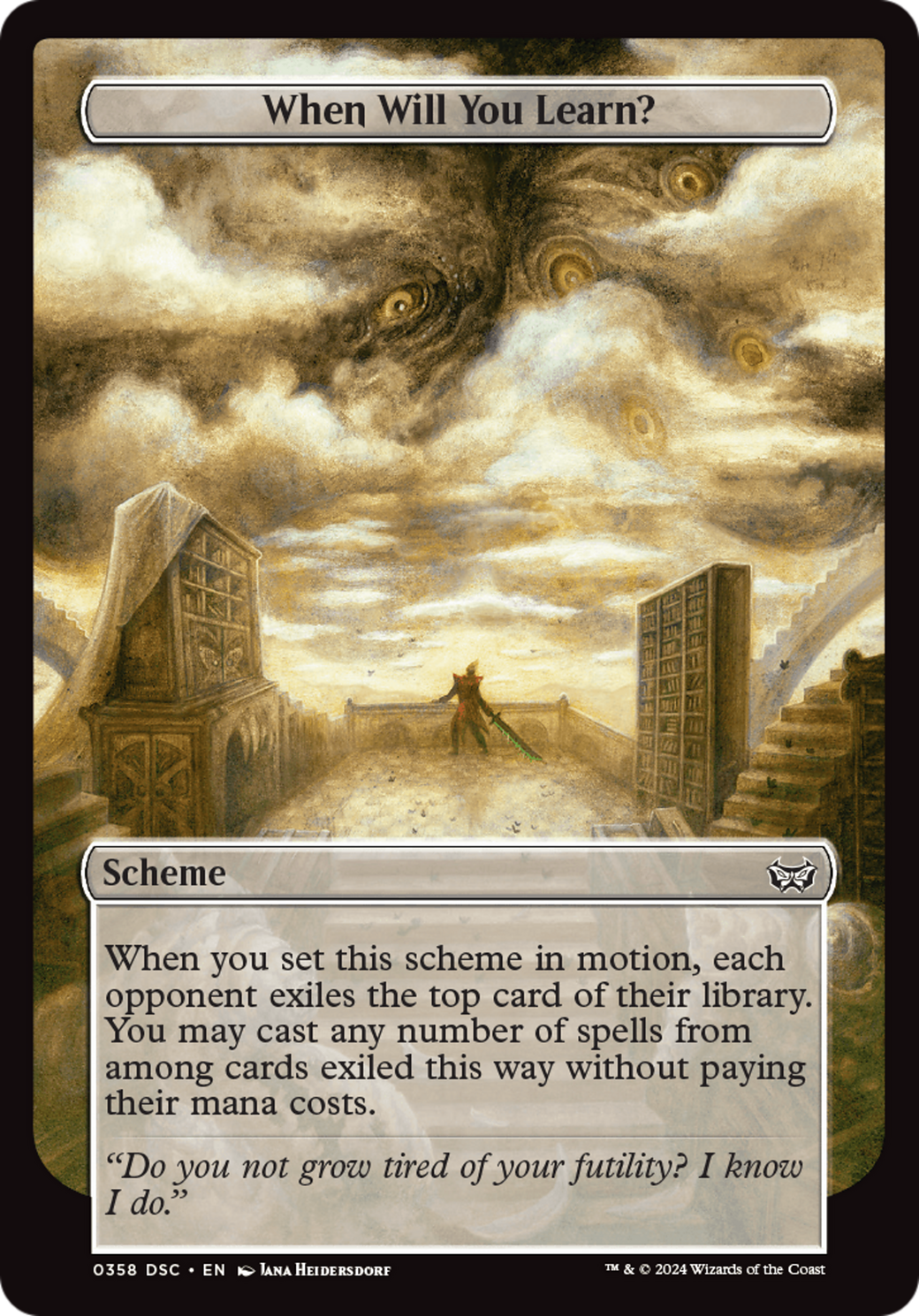When Will You Learn? (Full Art) (A:DSC-358) - Duskmourn: House of Horror Commander