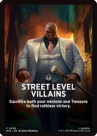 Street Level Villains Theme Card (MSC-038) - Commander: Marvel Super Heroes