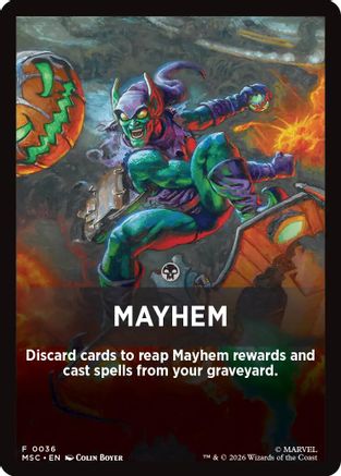 Mayhem Theme Card (MSC-036) - Commander: Marvel Super Heroes