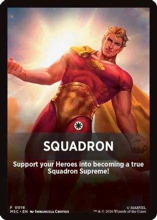 Squandron Theme Card (MSC-018) - Commander: Marvel Super Heroes