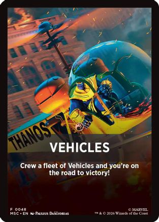 Vehicles Theme Card (MSC-048) - Commander: Marvel Super Heroes