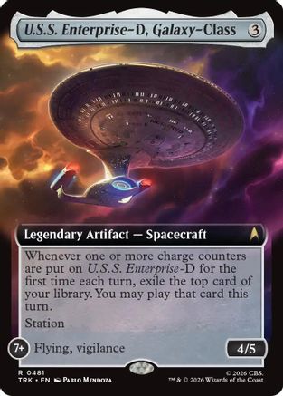 U.S.S. Enterprise-D, Galaxy-Class (Extended Art) (TRK-481) - Star Trek