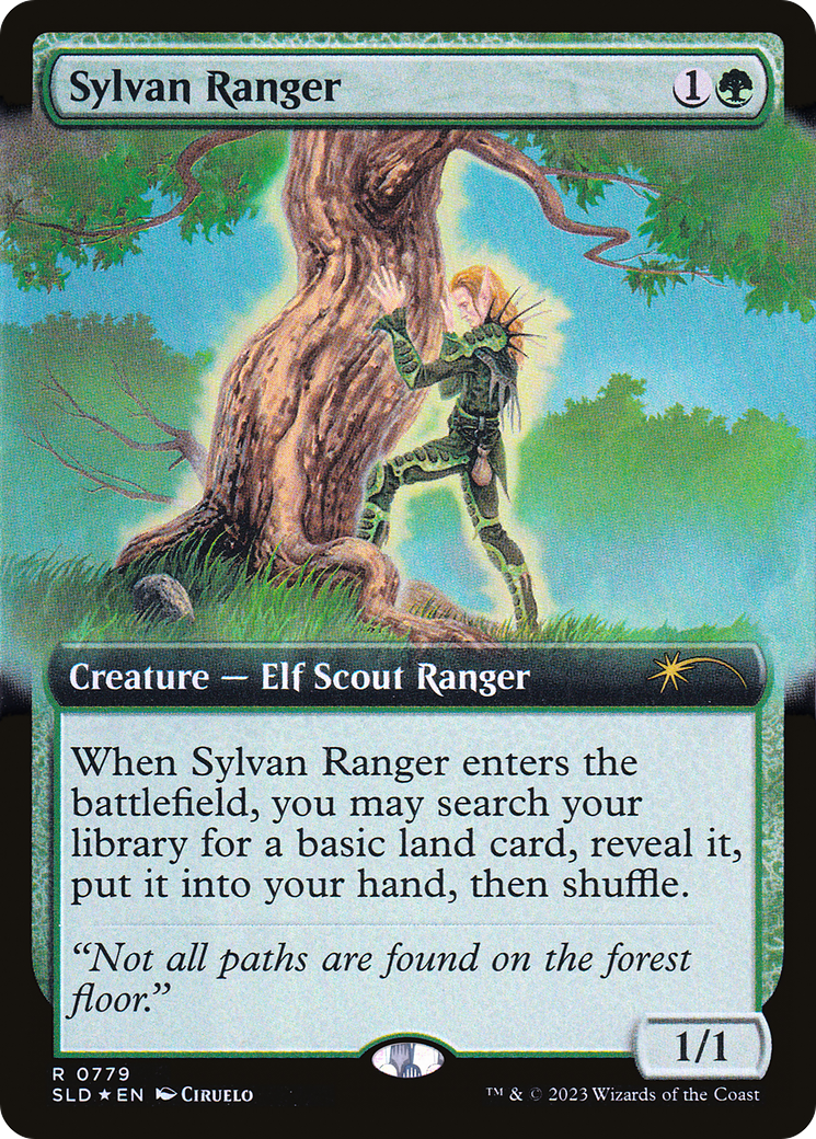 Sylvan Ranger (Extended Art) (SLD-779) - Secret Lair Drop: (Extended Art) Foil