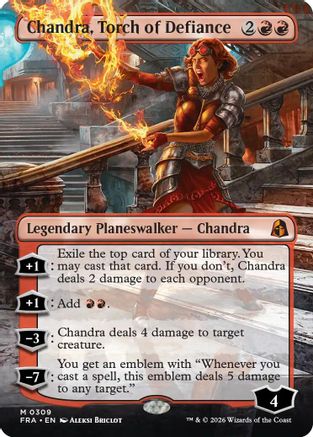 Chandra, Torch of Defiance (Borderless) (FRA-309) - Reality Fracture Foil