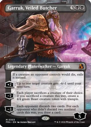 Garruk, Veiled Butcher (Borderless) (FRA-303) - Reality Fracture Foil