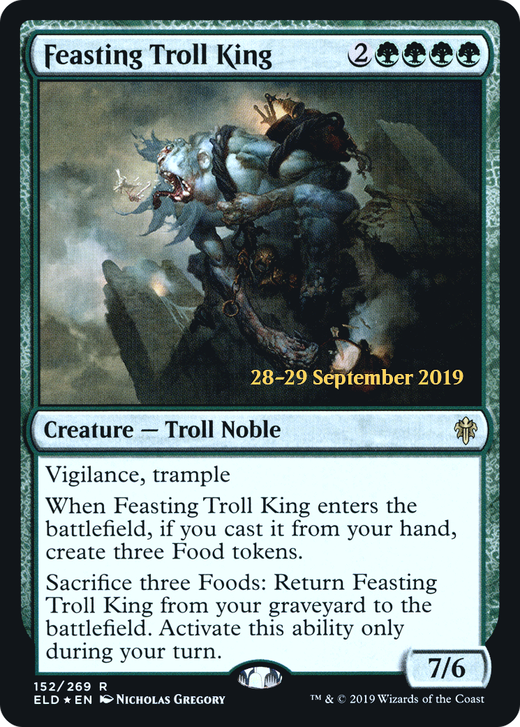 Feasting Troll King (PRE-152S) - Throne of Eldraine Promos Foil