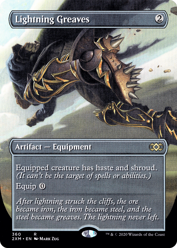 Lightning Greaves (Borderless) (2XM-360) - Double Masters Foil