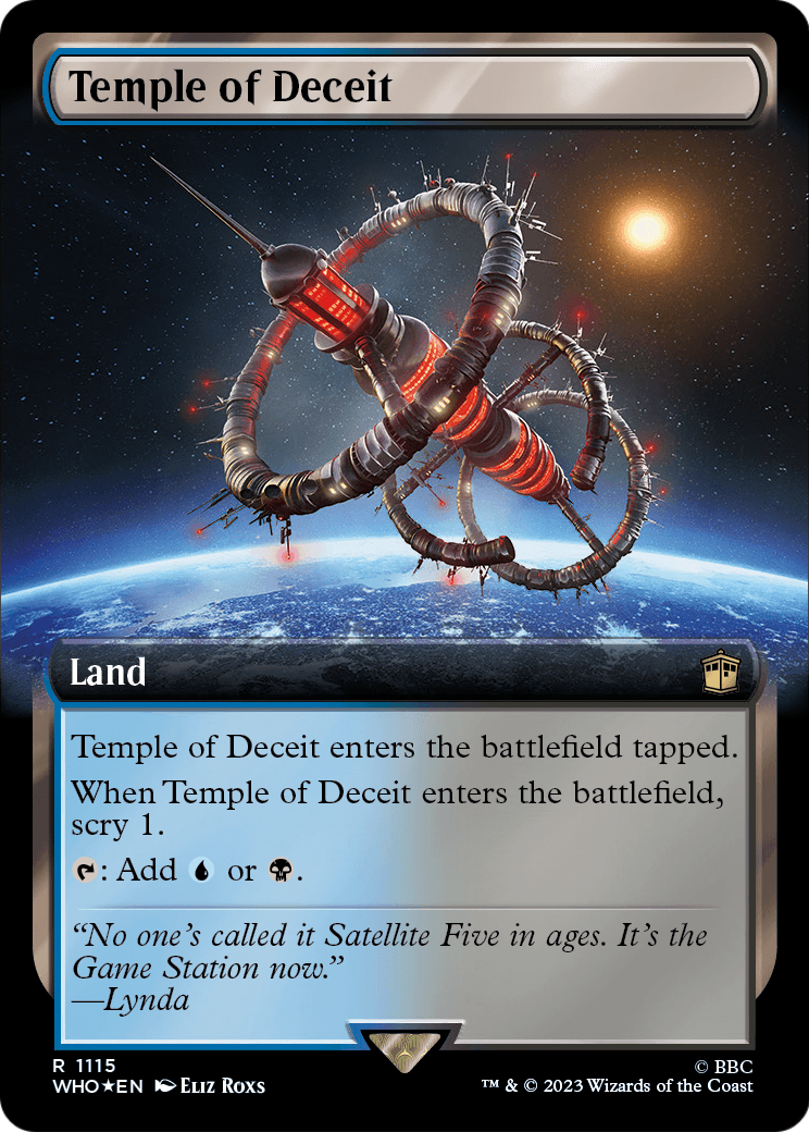 Temple of Deceit (Extended Art) (Surge Foil) (WHO-1115) - Doctor Who: (Extended Art) Foil