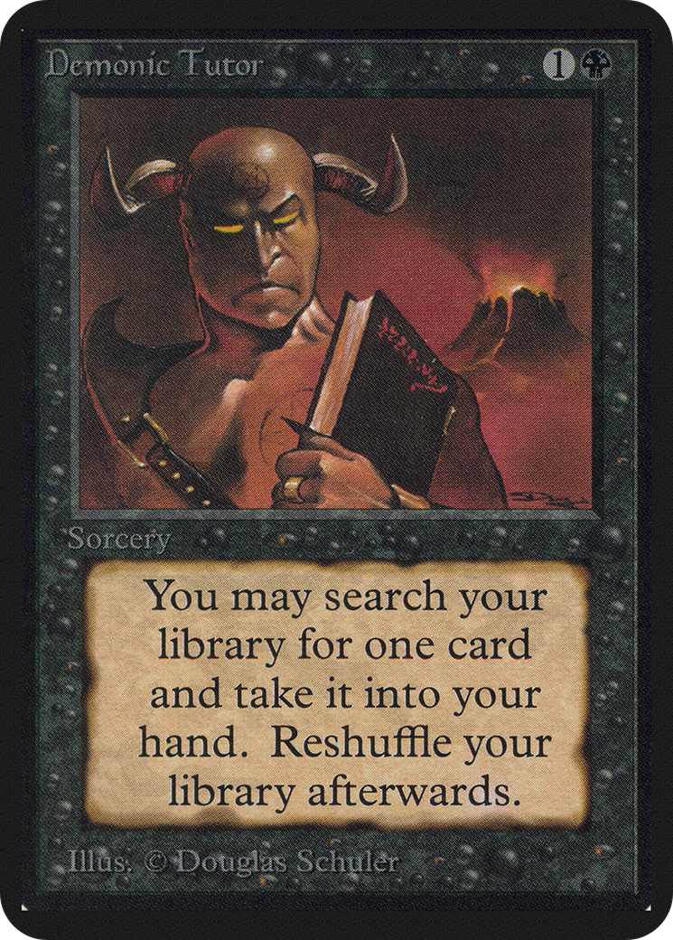Demonic Tutor (LEA-) - Limited Edition Alpha