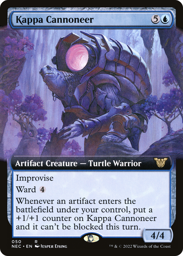 Kappa Cannoneer (Extended Art) (NEC-050) - Neon Dynasty Commander: (Extended Art)