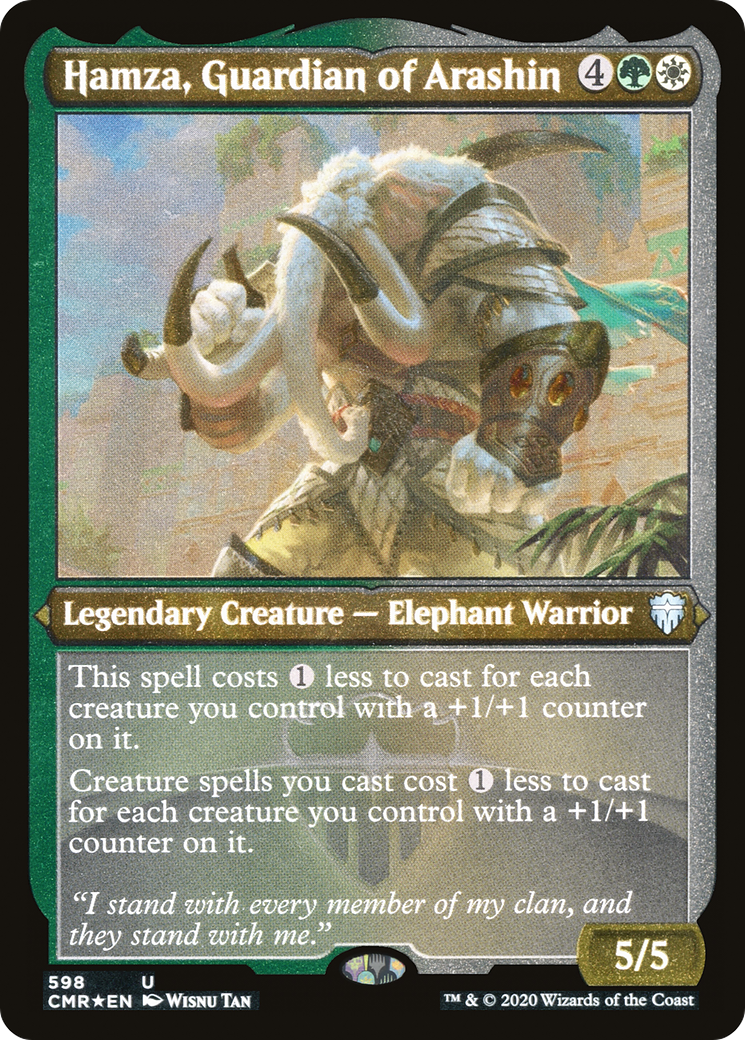 Hamza, Guardian of Arashin (Foil Etched) (CMR-598) - Commander Legends Foil