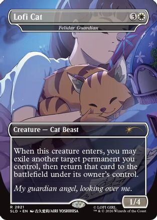 Lofi Cat - Felidar Guardian (SLD-2821) - Secret Lair Drop Series Foil