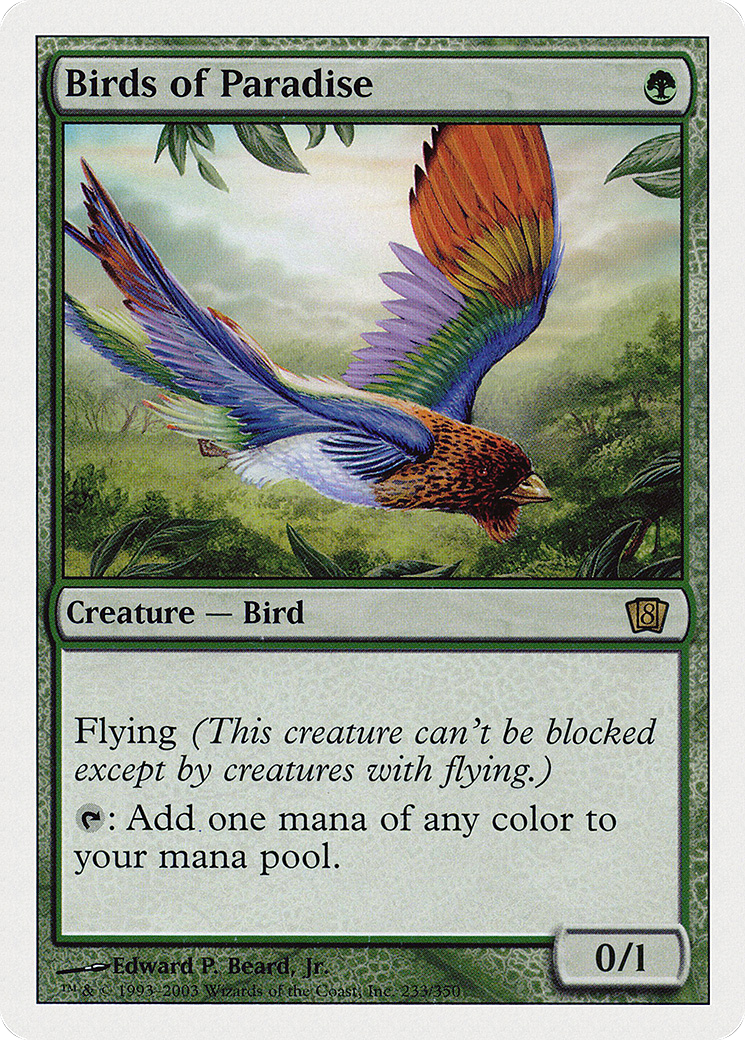 Birds of Paradise (8ED-233) - 8th Edition Foil