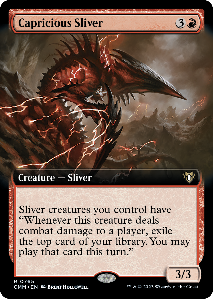 Capricious Sliver (Extended Art) (CMM-765) - Commander Masters: (Extended Art)
