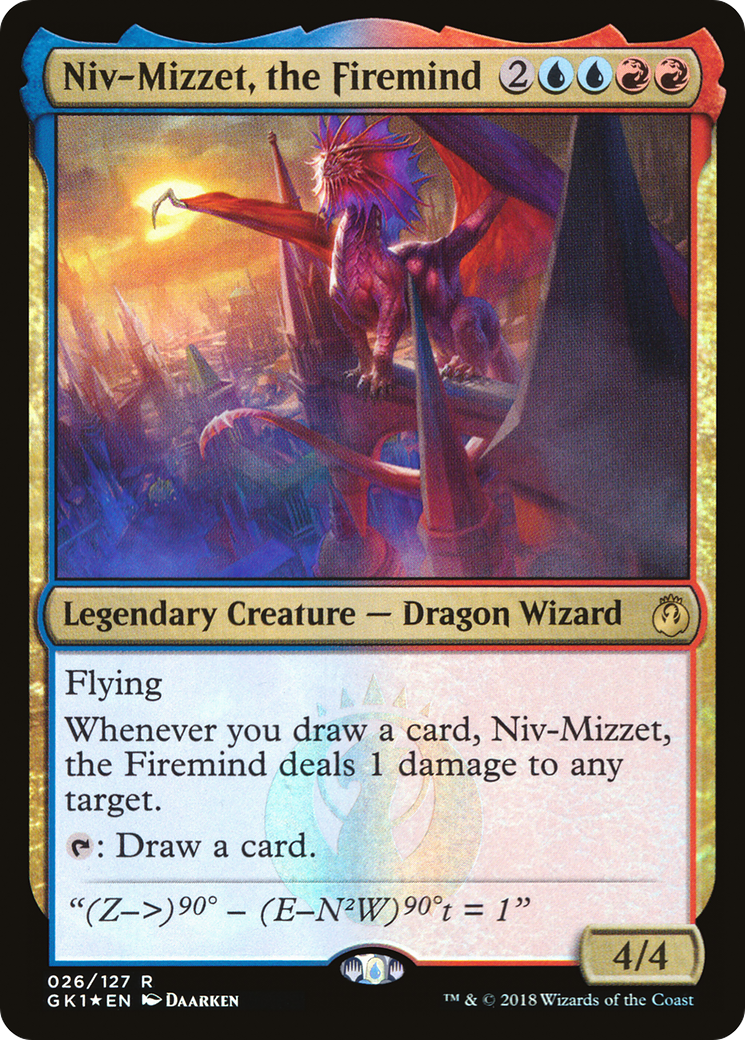 Niv-Mizzet, the Firemind (GR1-026) - GRN Guild Kit Foil