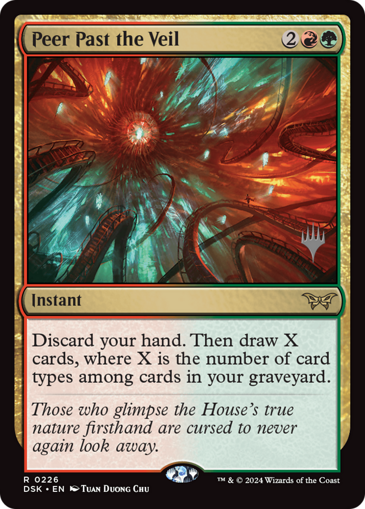 Peer Past the Veil (PPDSK-226) - Duskmourn: House of Horror Promos Foil