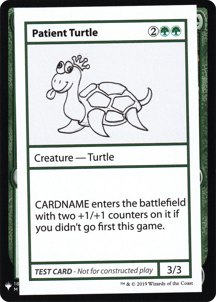 Patient Turtle (CMB1-) - Mystery Booster Playtest Cards 2019