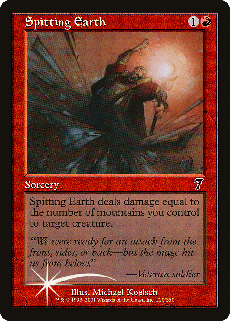 Spitting Earth (7ED-220★) - 7th Edition Foil