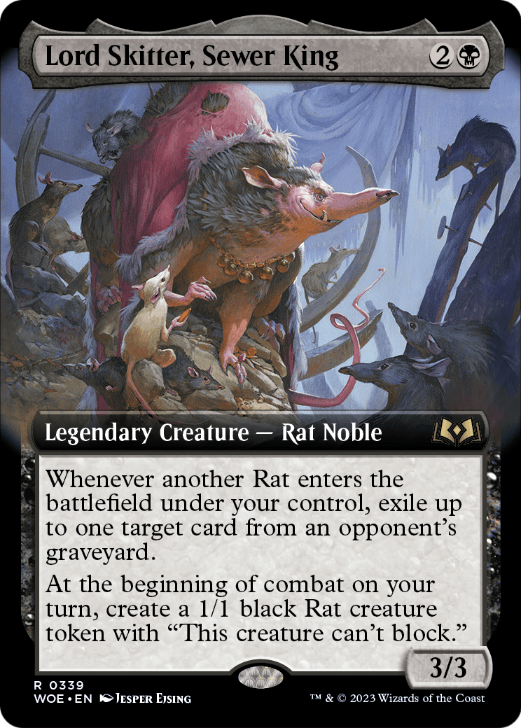 Lord Skitter, Sewer King (Extended Art) (WOE-339) - Wilds of Eldraine: (Extended Art) Foil