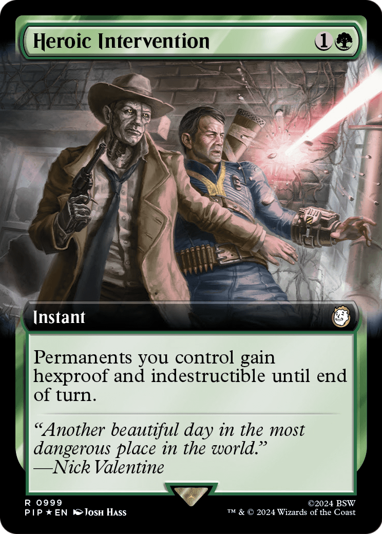 Heroic Intervention (Extended Art) (Surge Foil) (PIP-999) - Fallout: (Extended Art) Foil
