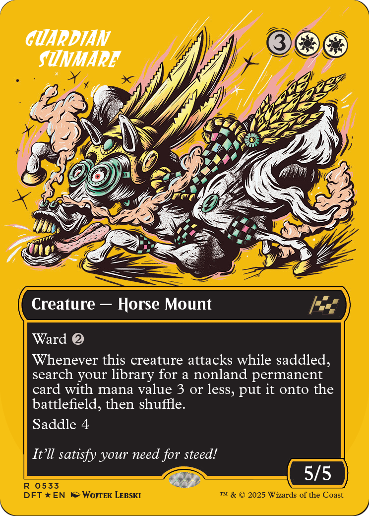 Guardian Sunmare (Borderless) (First-Place Foil) (DFT-533) - Aetherdrift Foil