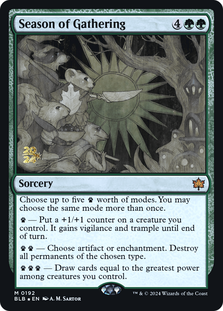 Season of Gathering (PRE-192) - Bloomburrow Promos Foil