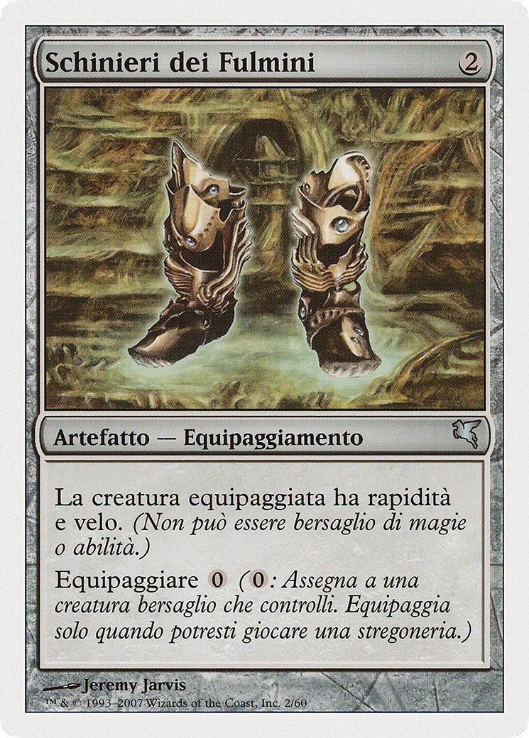 Lightning Greaves (Italian) - "Schinieri dei Fulmini" (PSAL-0L2) - Salvat 2005