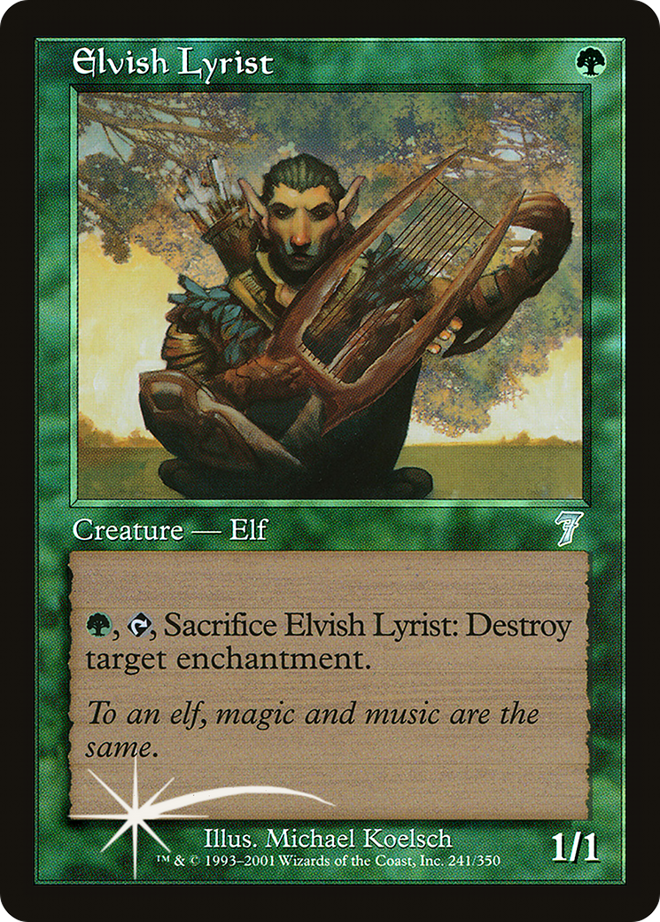 Elvish Lyrist (7ED-241★) - 7th Edition Foil