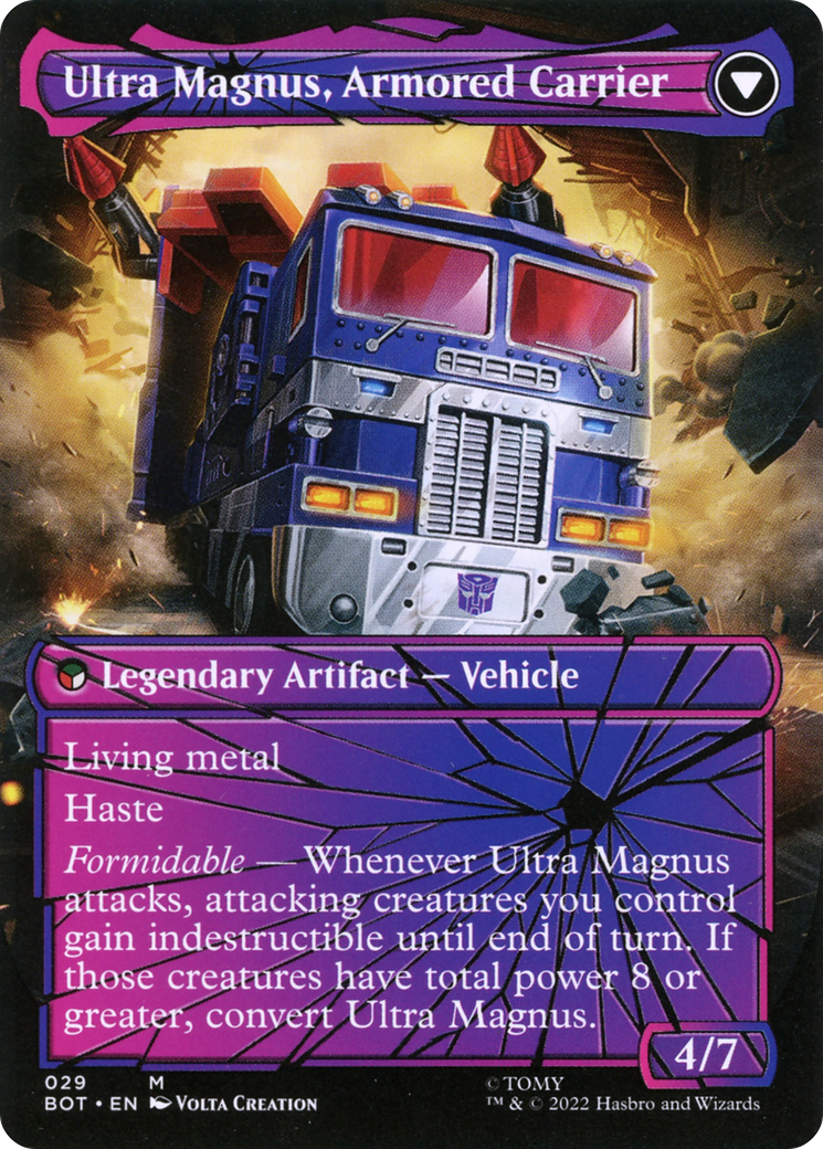 Ultra Magnus, Tactician (Shattered Glass) (BOT-029) - Transformers: (convertdfc, shatteredglass) (Borderless) Foil