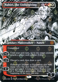 Nahiri, the Unforgiving (Borderless) (Step-and-Compleat Foil) (ONE-471) - Phyrexia: All Will Be One: (Showcase) Foil