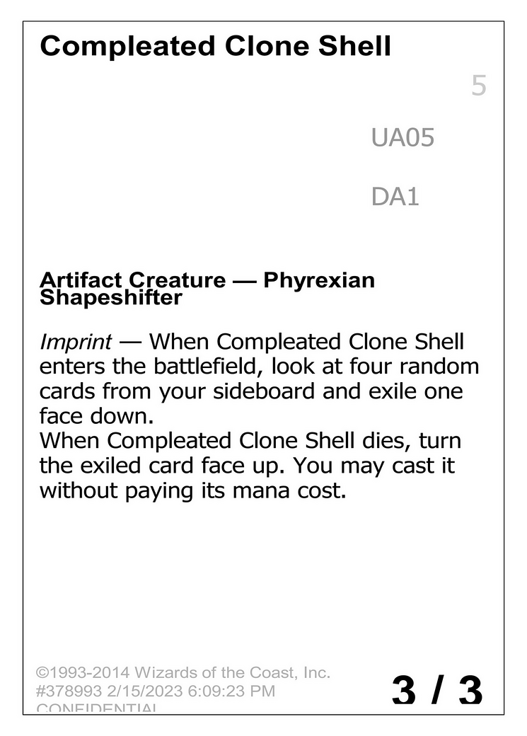 Compleated Clone Shell (UNK-) - Unknown Event