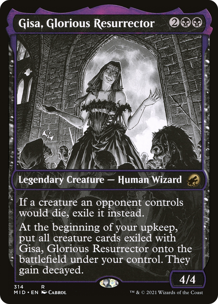 Gisa, Glorious Resurrector (Showcase) (MID-314) - Innistrad: Midnight Hunt: (Showcase) Foil