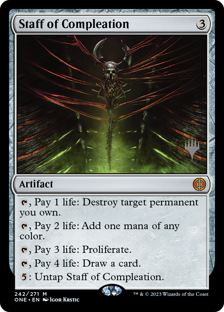 Staff of Compleation (PPONE-242) - Phyrexia: All Will Be One Promos