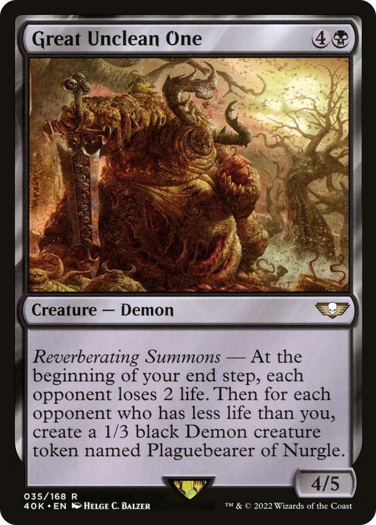 Great Unclean One (40K-035) - Warhammer 40,000 Commander