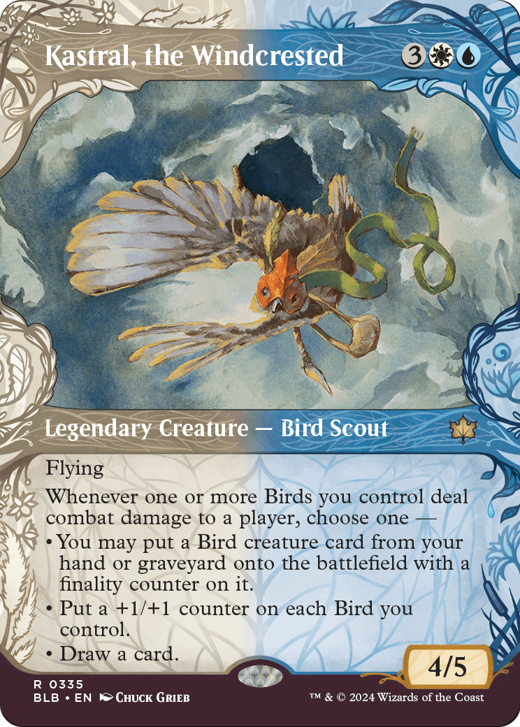 Kastral, the Windcrested (Showcase) (BLB-335) - Bloomburrow: (Showcase) (Borderless) Foil