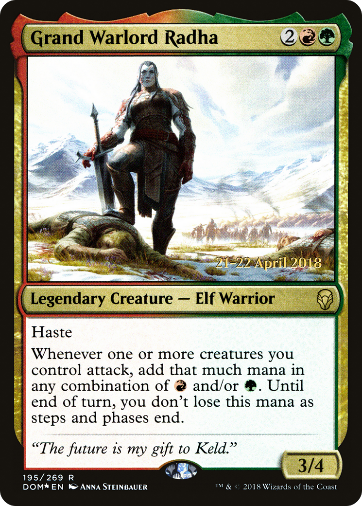 Grand Warlord Radha (PRE-195S) - Dominaria Promos Foil