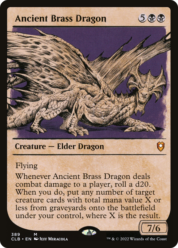 Ancient Brass Dragon (Showcase) (CLB-389) - Commander Legends: Battle for Baldur's Gate: (Showcase)