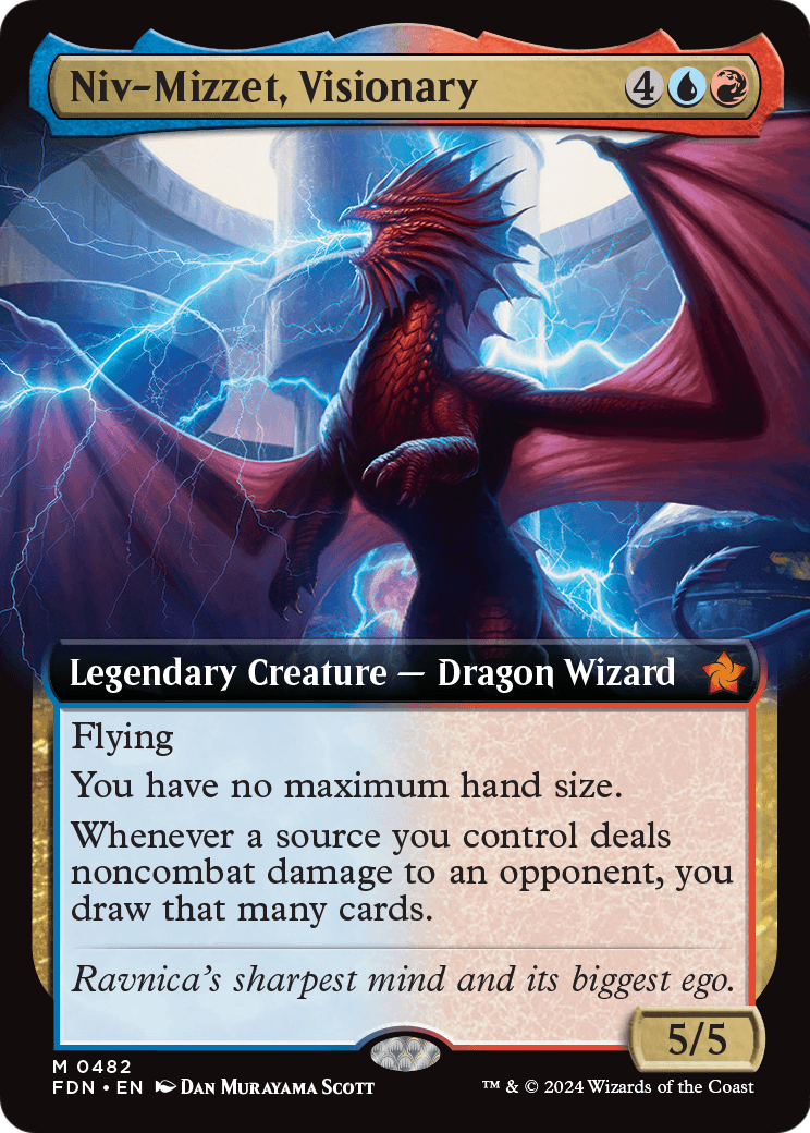Niv-Mizzet, Visionary (Extended Art) (FDN-482) - Foundations: (Extended Art)