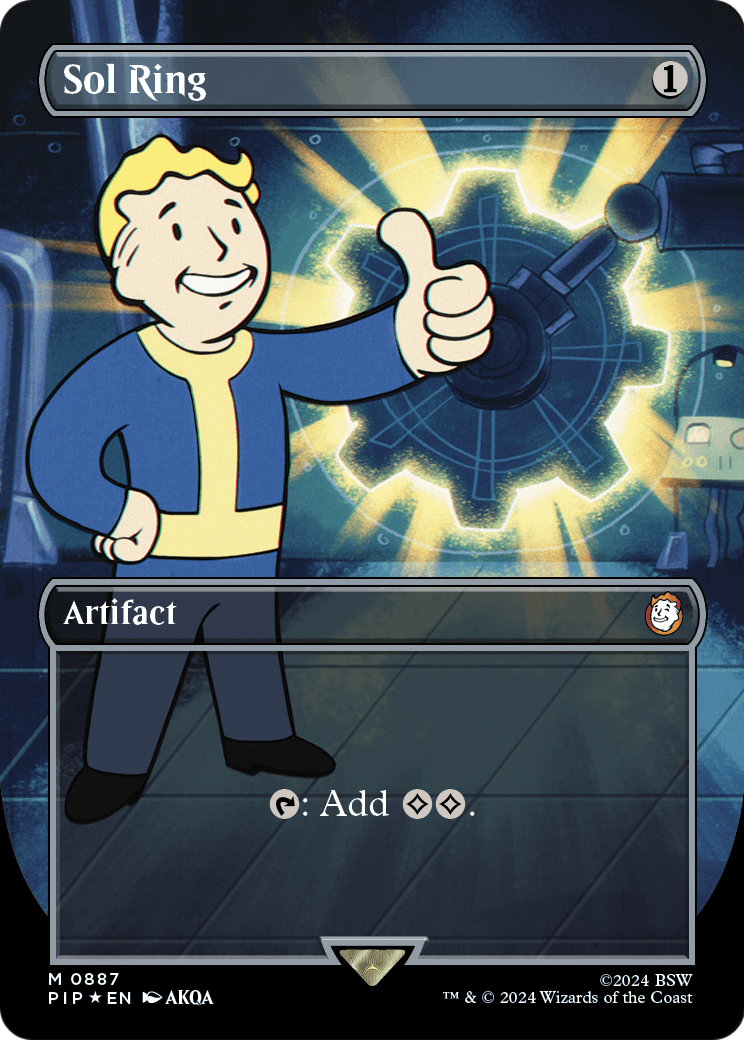 Sol Ring (Borderless) (Surge Foil) (PIP-887) - Fallout Foil